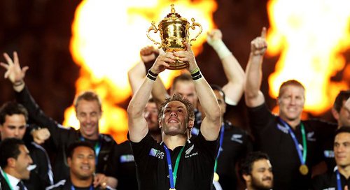 NEW ZEALAND ALL BLACKS 2011 RUGBY WORLD CUP CHAMPIONS CELEBRATION SHOT PRINT 